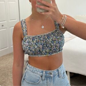 AE Floral Cropped Tank